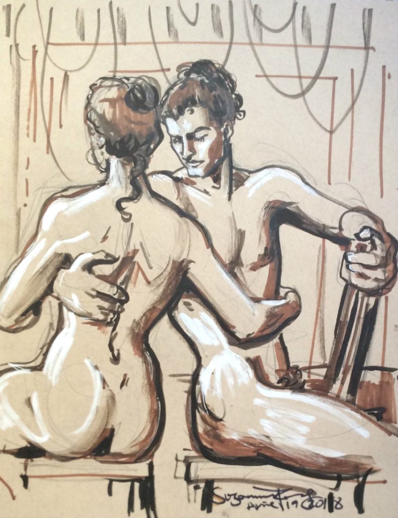 Life drawing 7 by Suzanne Forbes April 19 2018