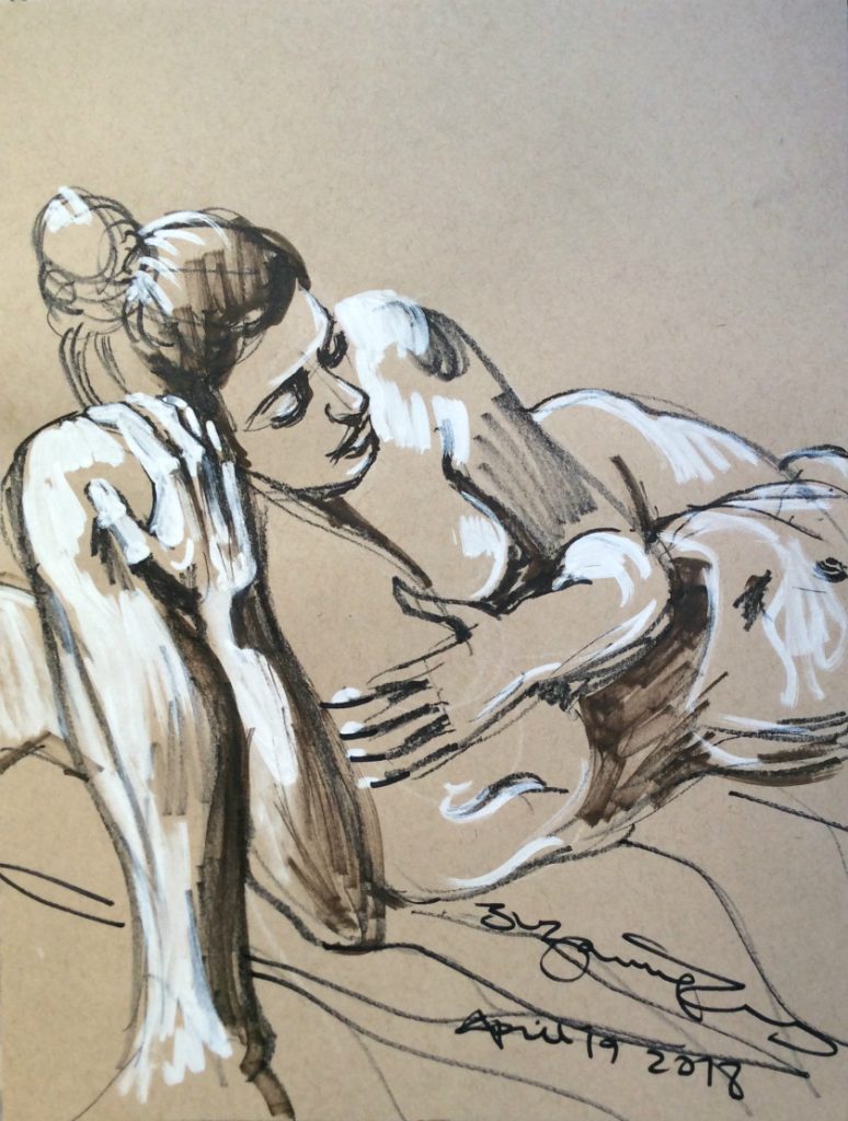 Life drawing 8 by Suzanne Forbes April 19 2018