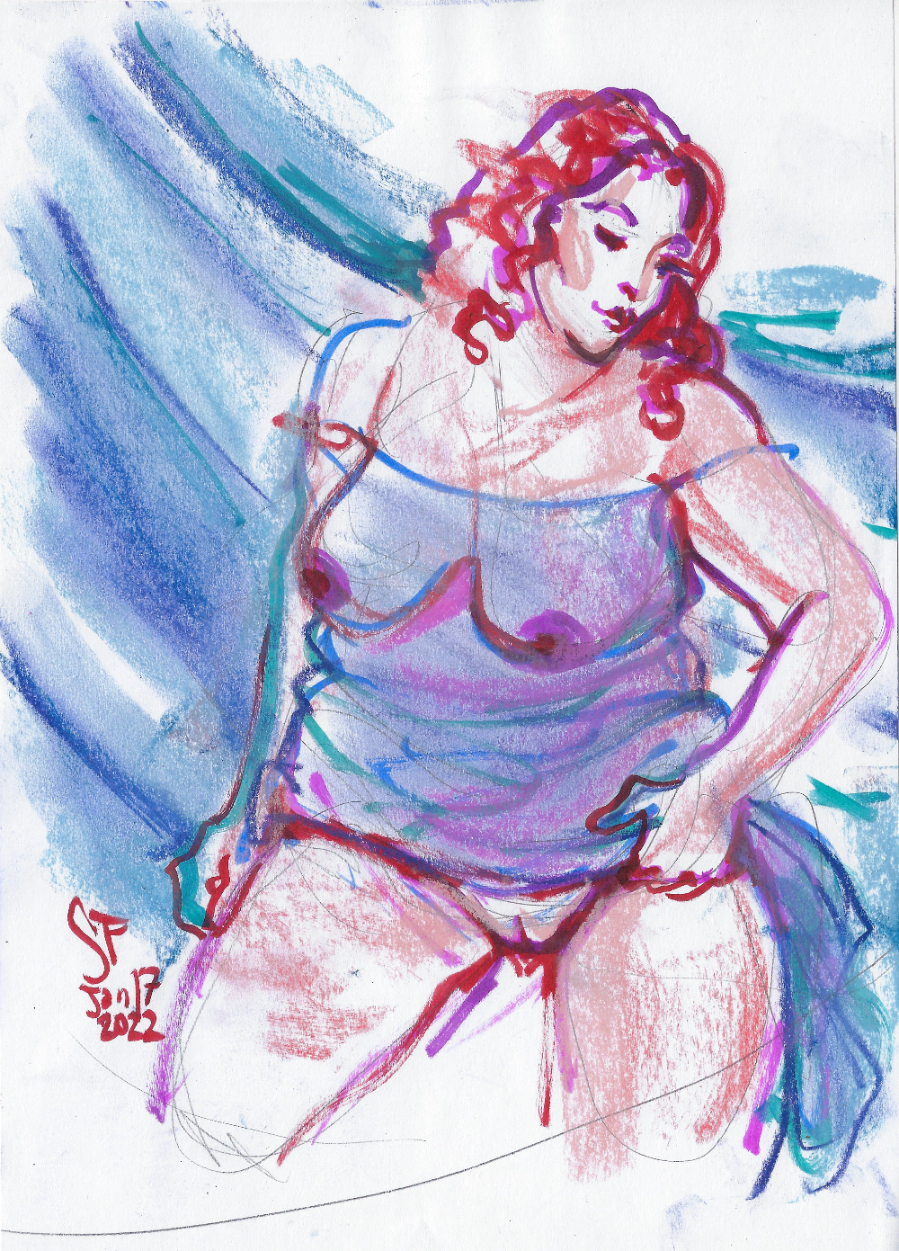 Rubyy a la Lempicka by Suzanne Forbes Jan 17 2022 4